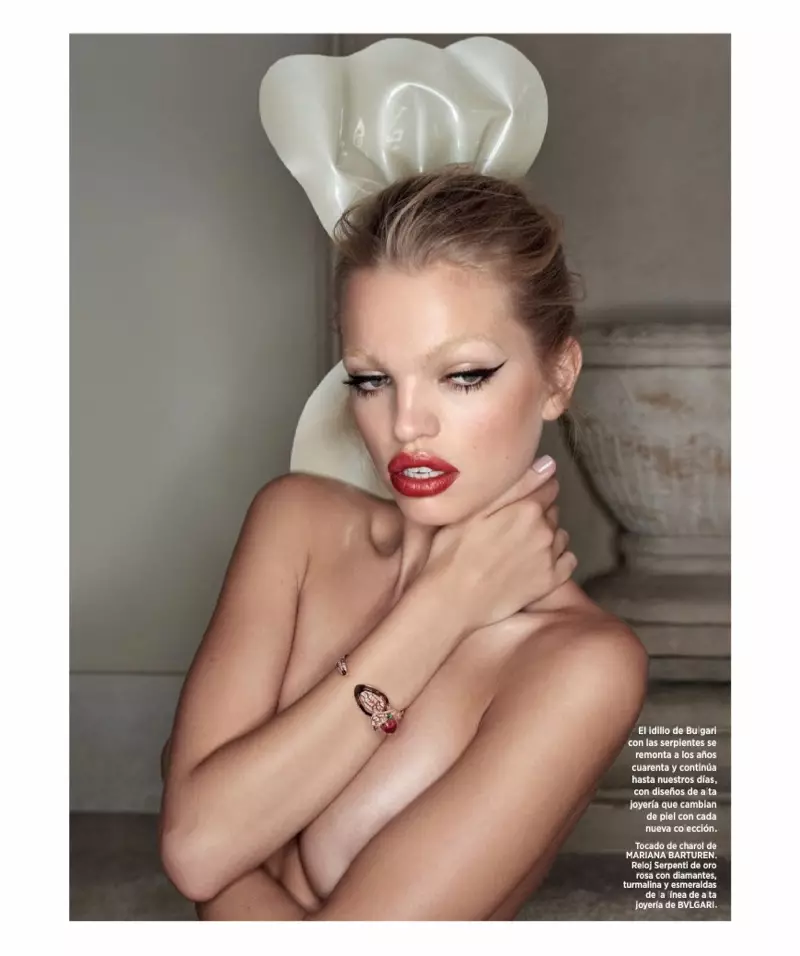 Daphne Groeneveld Harper's Bazaar Испания үшін күзгі топтамаларды модельдейді