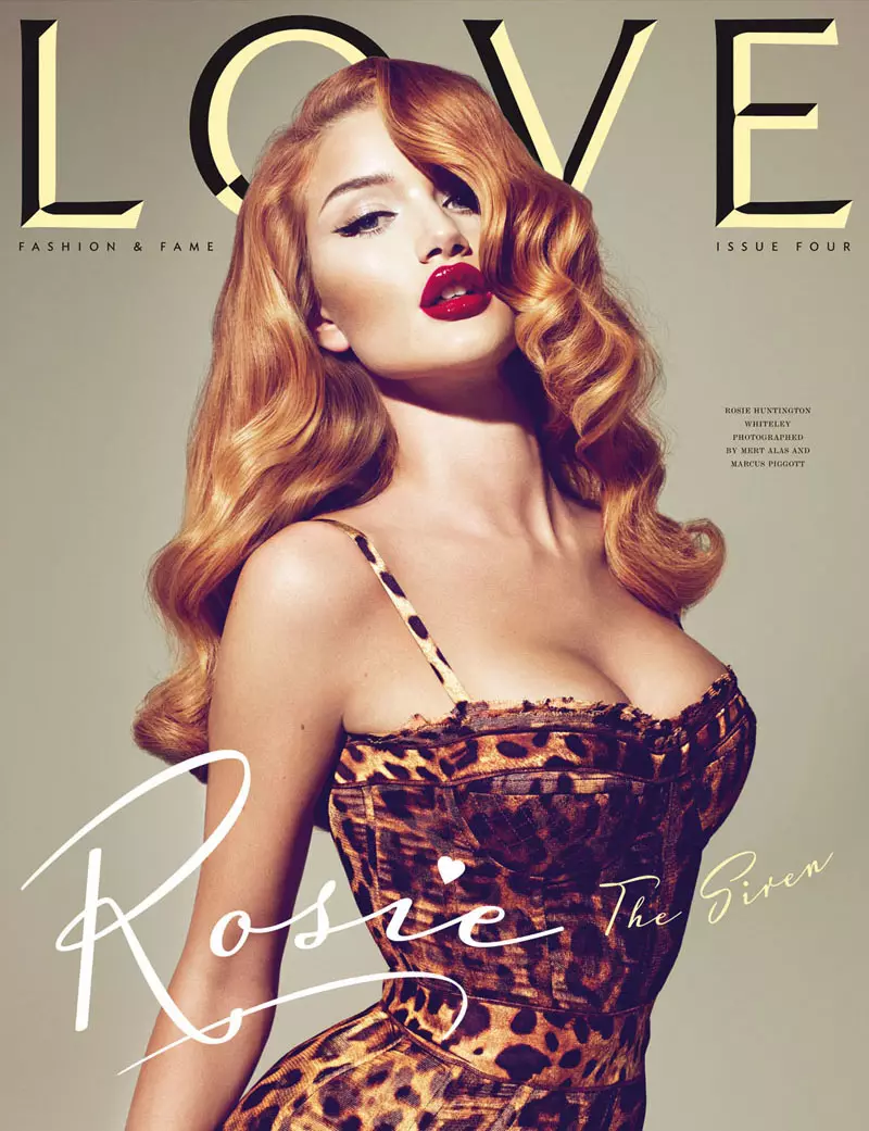 Coperți ale revistei LOVE #4 | Gisele, Alessandra, Agyness, Rosie, Lauren, Sienna & Kelly de Mert & Marcus