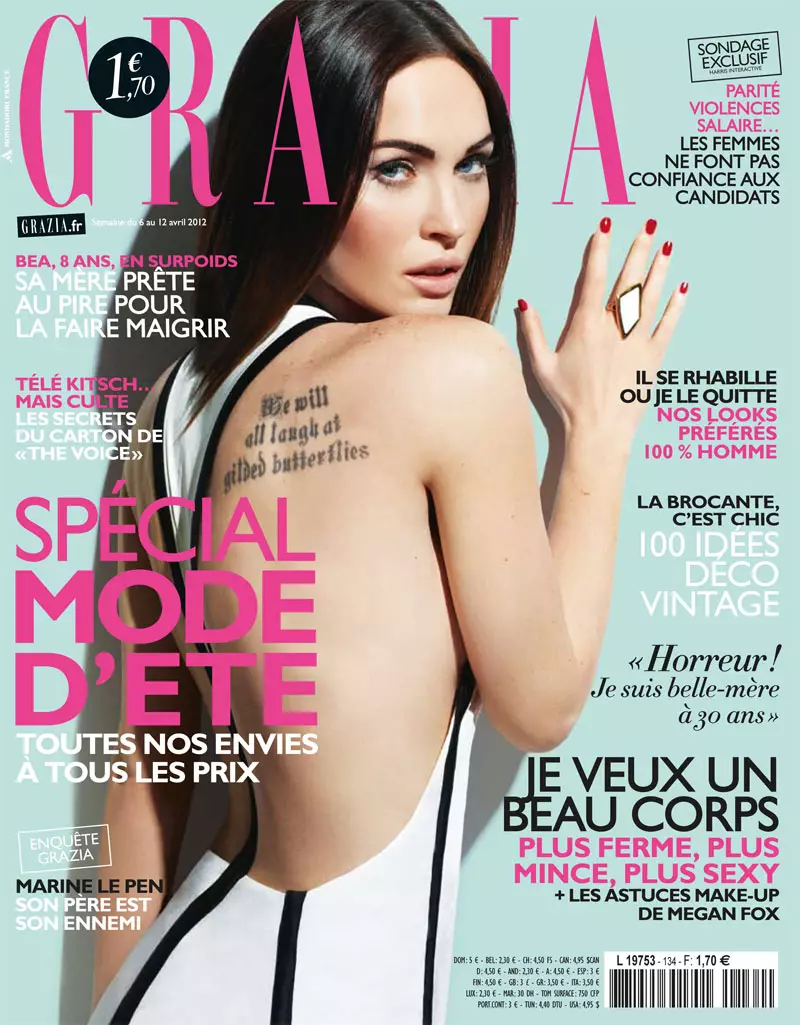 Megan Fox av David Roemer för Grazia France april 2012