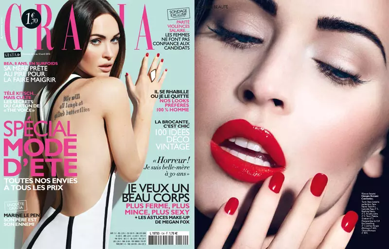 Davido Roemerio Megan Fox už Grazia France 2012 m. balandžio mėn