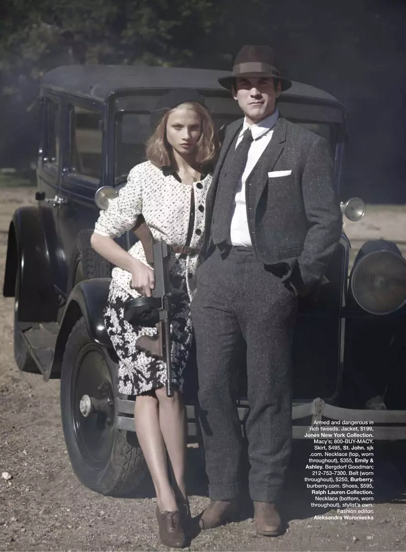 Harper's Bazaar SUA martie 2010 | Anna Selezneva și Wes Bentley de Peter Lindbergh