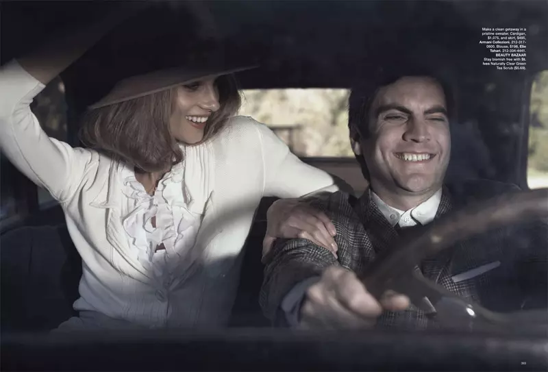 Harper's Bazaar US March 2010 | Anna Selezneva & Wes Bentley nke Peter Lindbergh dere