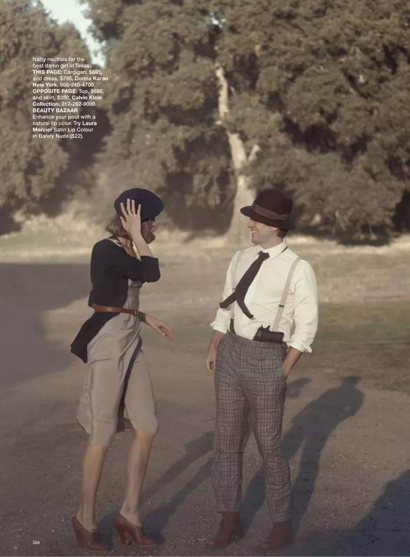 Harper's Bazaar US มีนาคม 2010 | Anna Selezneva และ Wes Bentley โดย Peter Lindbergh