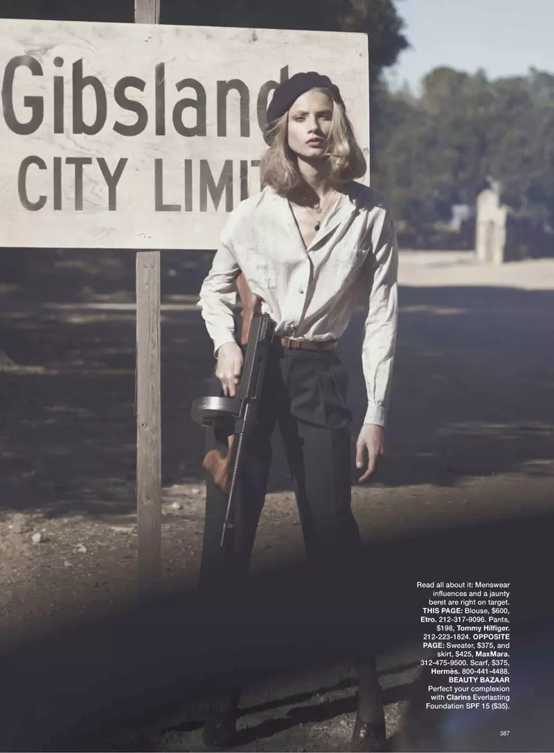 Harper's Bazaar USA mars 2010 | Anna Selezneva & Wes Bentley av Peter Lindbergh