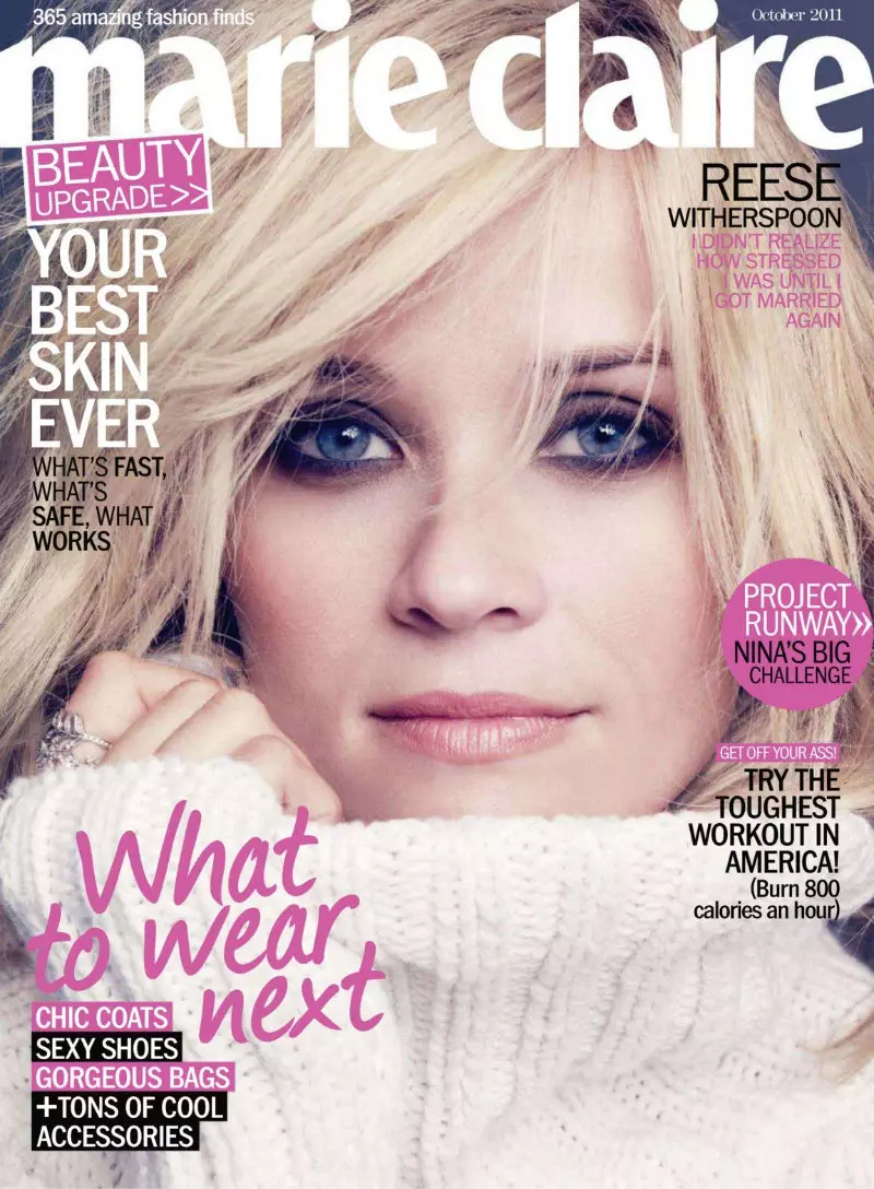 Tesh Reese Witherspoon, Marie Claire USA:lle lokakuussa 2011