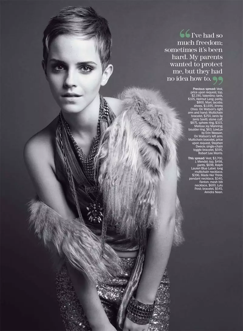 Emma Watson para Marie Claire US Diciembre 2010 por Tesh