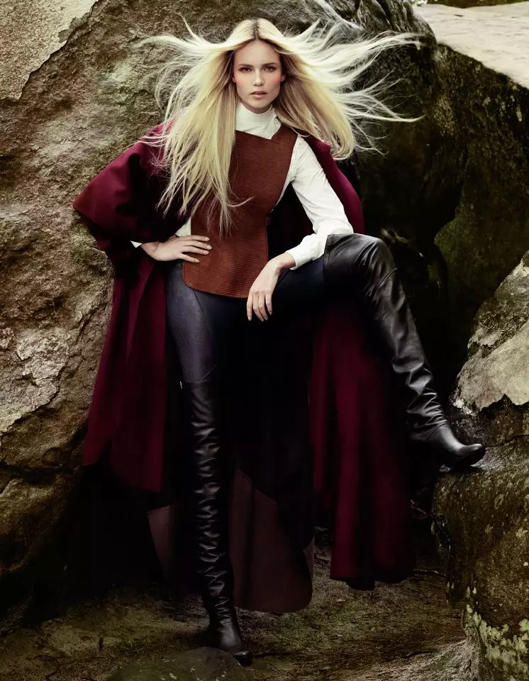 Natasha Poly Models Fall Looks for the September Cover Shoot of Vogue Turkey