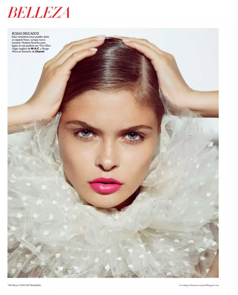 Anna Rudenko gan Jamie Nelson ar gyfer Harper's Bazaar en Español Tachwedd 2010