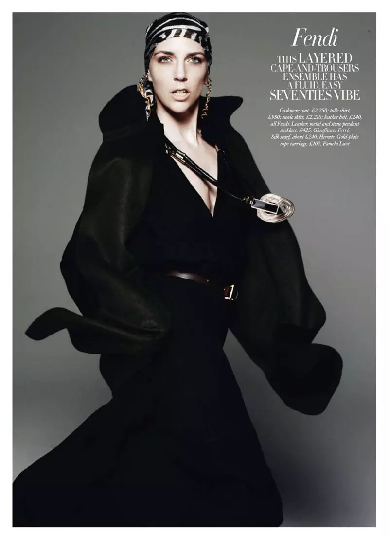 Hannelore Knuts ni Michel Comte para sa Harper's Bazaar UK Agosto 2010