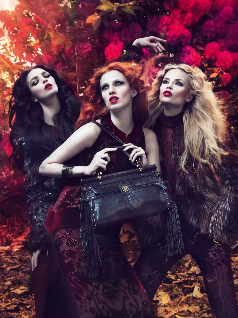 Campagne Roberto Cavalli Herfst 2011 | Natasha Poly, Mariacarla Boscono & Karen Elson door Mert & Marcus