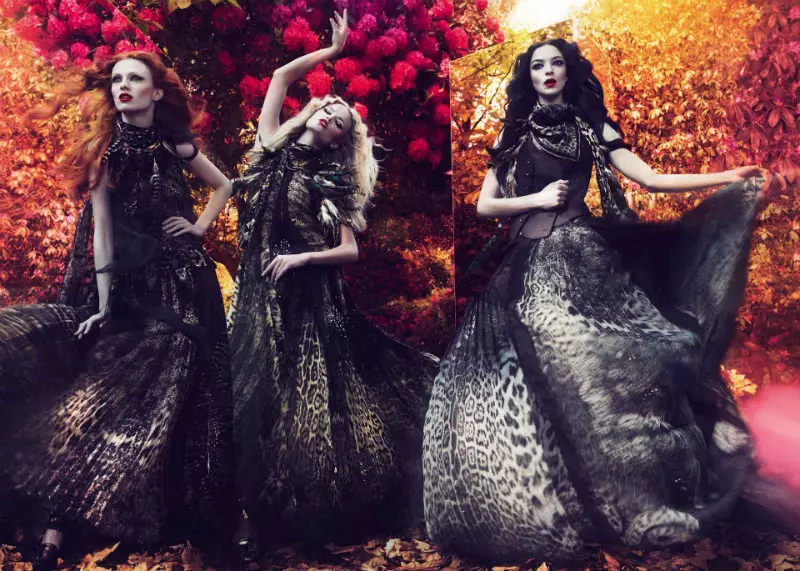 Roberto Cavalli Campanha Outono 2011 | Natasha Poly, Mariacarla Boscono & Karen Elson por Mert & Marcus