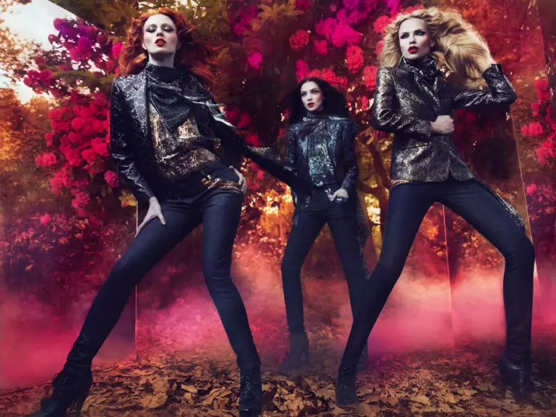 Roberto Cavalli Fall 2011 Campaign | Natasha Poly, Mariacarla Boscono at Karen Elson nina Mert at Marcus