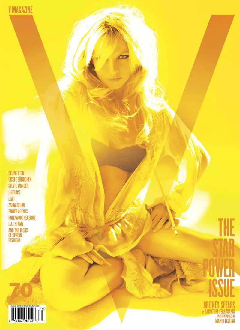 Britney Spears ar gyfer V Magazine #70 gan Mario Testino