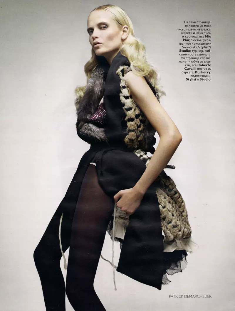 Vogue Rusia Januari | Natasha Poly dening Patrick Demarchelier