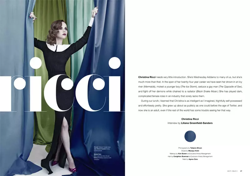 Christina Ricci Fetu ile As If Magazine #3 Cover Shoot