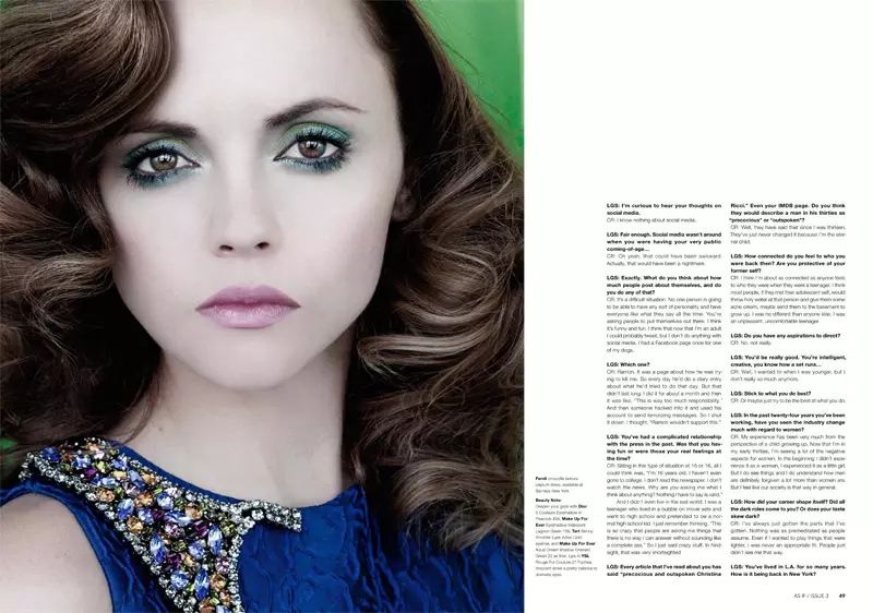 Christina Ricci Bintang ing As If Magazine #3 Cover Shoot