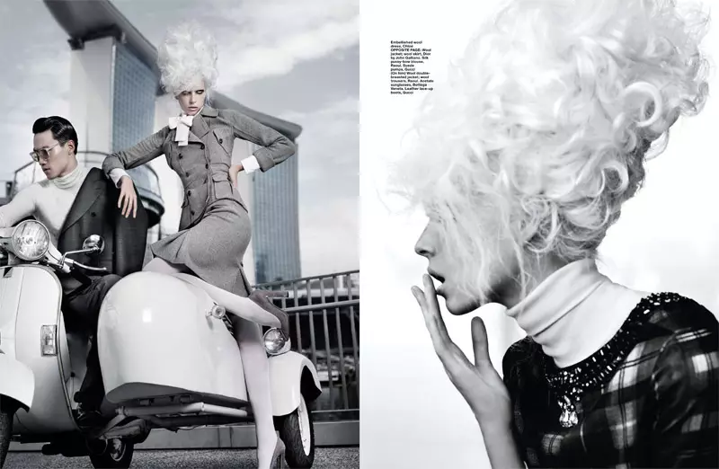 Alyona សម្រាប់ Harper's Bazaar Singapore ខែសីហា ឆ្នាំ 2010 ដោយ Simon Upton