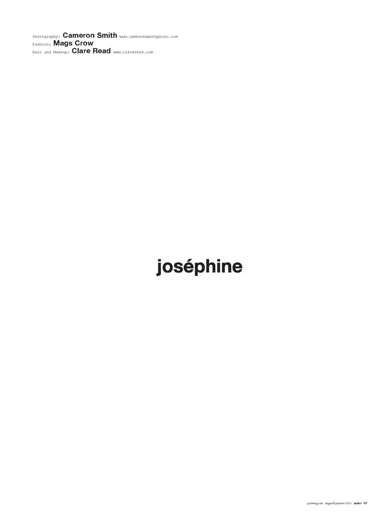 Joséphine de la Baume oleh Cameron Smith untuk Oyster #88