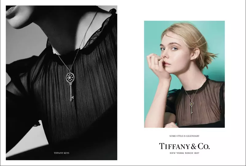 Béntang Elle Fanning dina kampanye usum gugur-usum 2016 Tiffany & Co