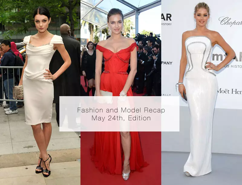 Jessica Stam yn Marchesa, Irina Shayk yn Roberto Cavalli, Doutzen Kroes yn Versace & More Model Style