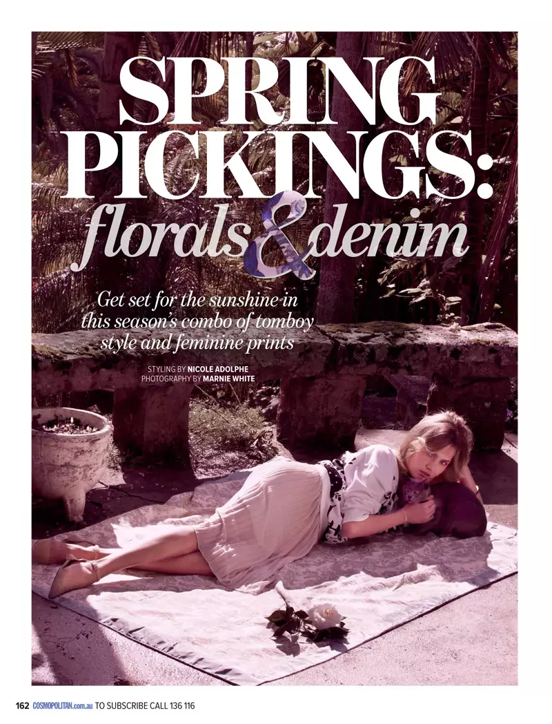 Luana Teifke Sports Florals & Denim барои Cosmopolitan Australia