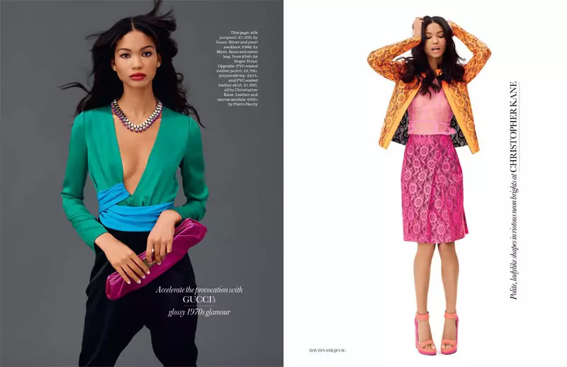 Chanel Iman pa David Vasiljevic pou Elle UK Fevriye 2011