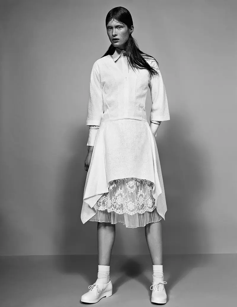 Ilva Heitmann Dons All White för SOMA Magazine av Felix Wong