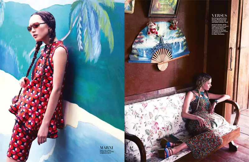 Harper's Bazaar Singapur için Simon Upton'dan Paradise Island