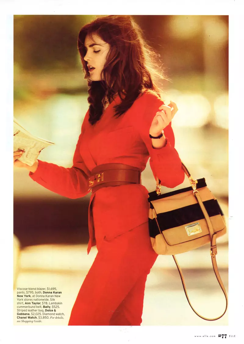 Hilary Rhoda wolemba Michelangelo di Battista | Elle US April 2010