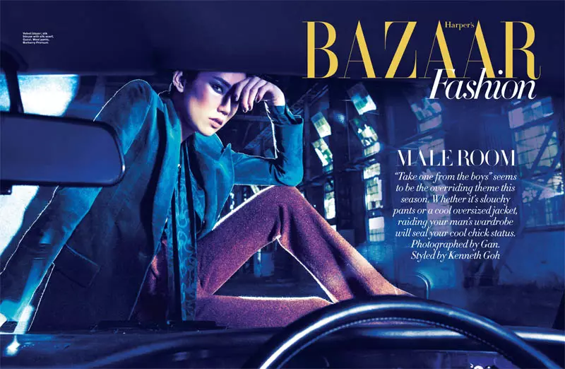 Tao Okamoto don Harper's Bazaar Singapore Yuli 2011 ta Gan