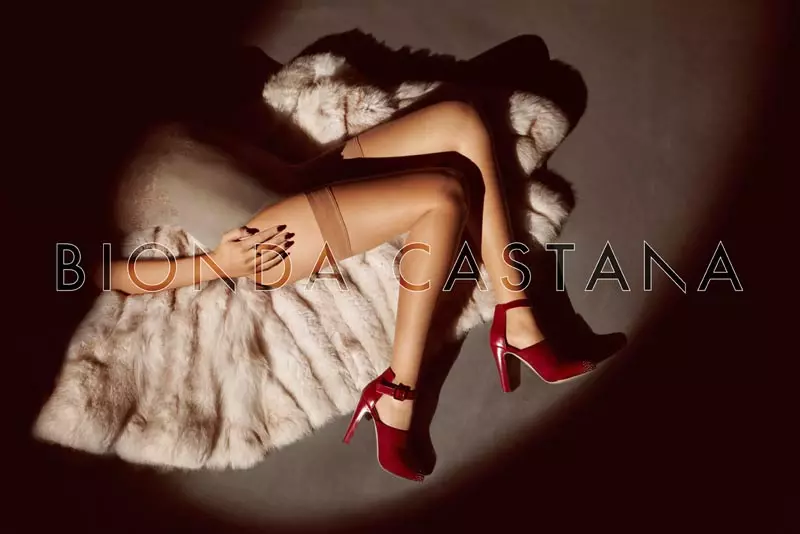 የBionda Castana ውድቀት 2012 ዘመቻ Leggy እና Femme Fatale ዘይቤን ያሳያል።