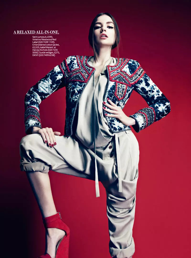 Eszter Boldov por Damon Baker para InStyle UK Marzo de 2012