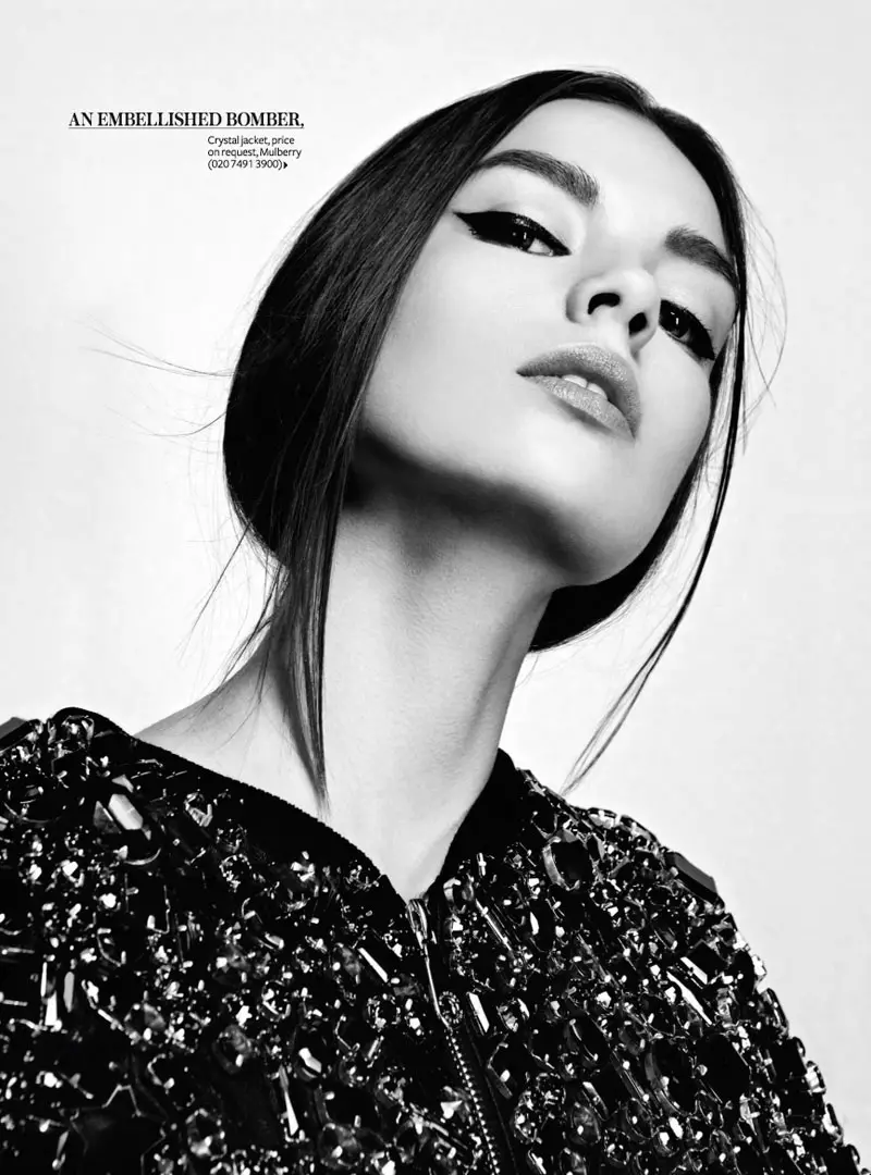 Eszter Boldov door Damon Baker voor InStyle UK maart 2012