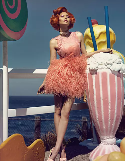 Rachel Rutt sy Seon Model Sweet Fashions ho an'ny Harper's Bazaar China nataon'i Shxpir