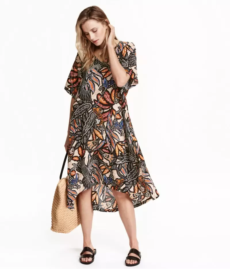 H&M Patterned Viscose Dress