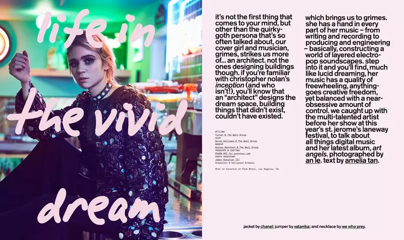 Grimes, Nylon Singapuryň ýanwar sanynda ýyldyzlar