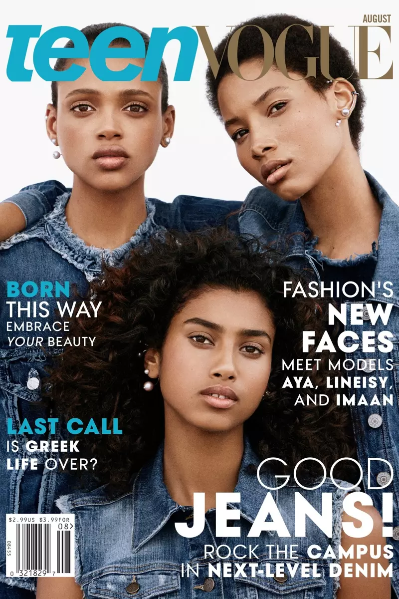 Imaam Hammam, Aya Jones און Lineisy Montero פֿאַר טין וואָגוע אויגוסט 2015 דעקן