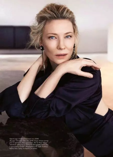 Cate Blanchett dia manao akanjo kanto ao amin'ny Harper's Bazaar Australia