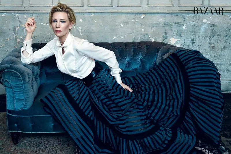 Cate Blanchett Harper’s Bazaar UK Chwefror 2016