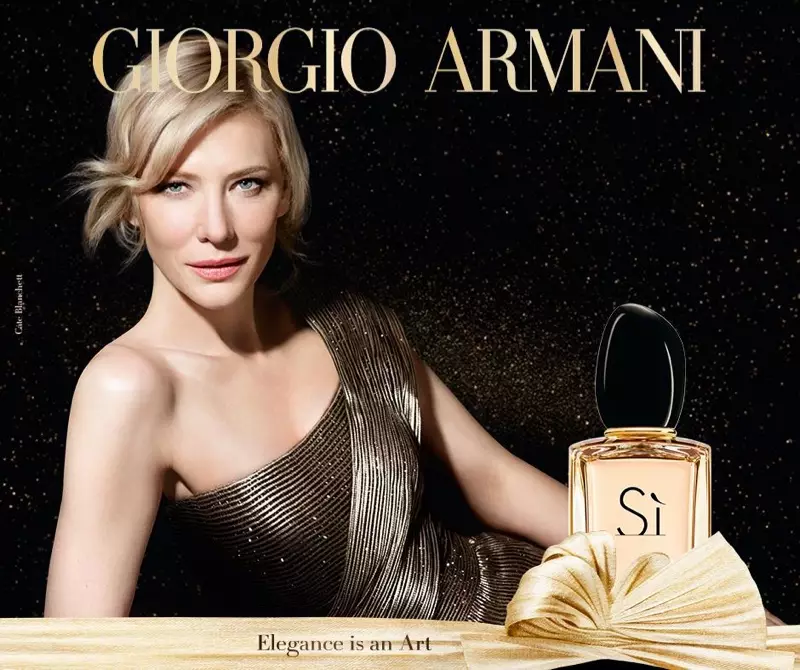 Cate Blanchett kanggo kampanye Parfum Armani Sì Holiday Limited-Edition