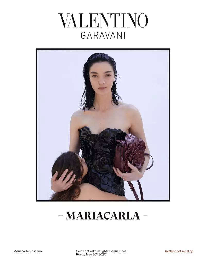 Mariacarla Boscono protagonista della campagna Valentino Empathy autunno-inverno 2020.