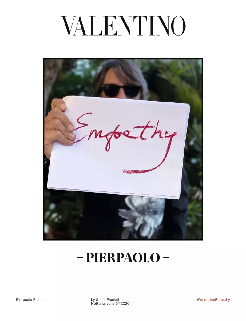 Pierpaolo Piccioli Valentino Empathy موسم خزاں 2020 مہم کا محاذ ہے۔