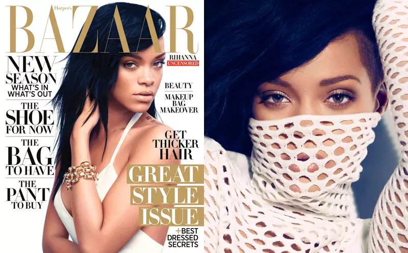 Rihanna Covers Harper's Bazaar US August 2012 by Camilla Akras