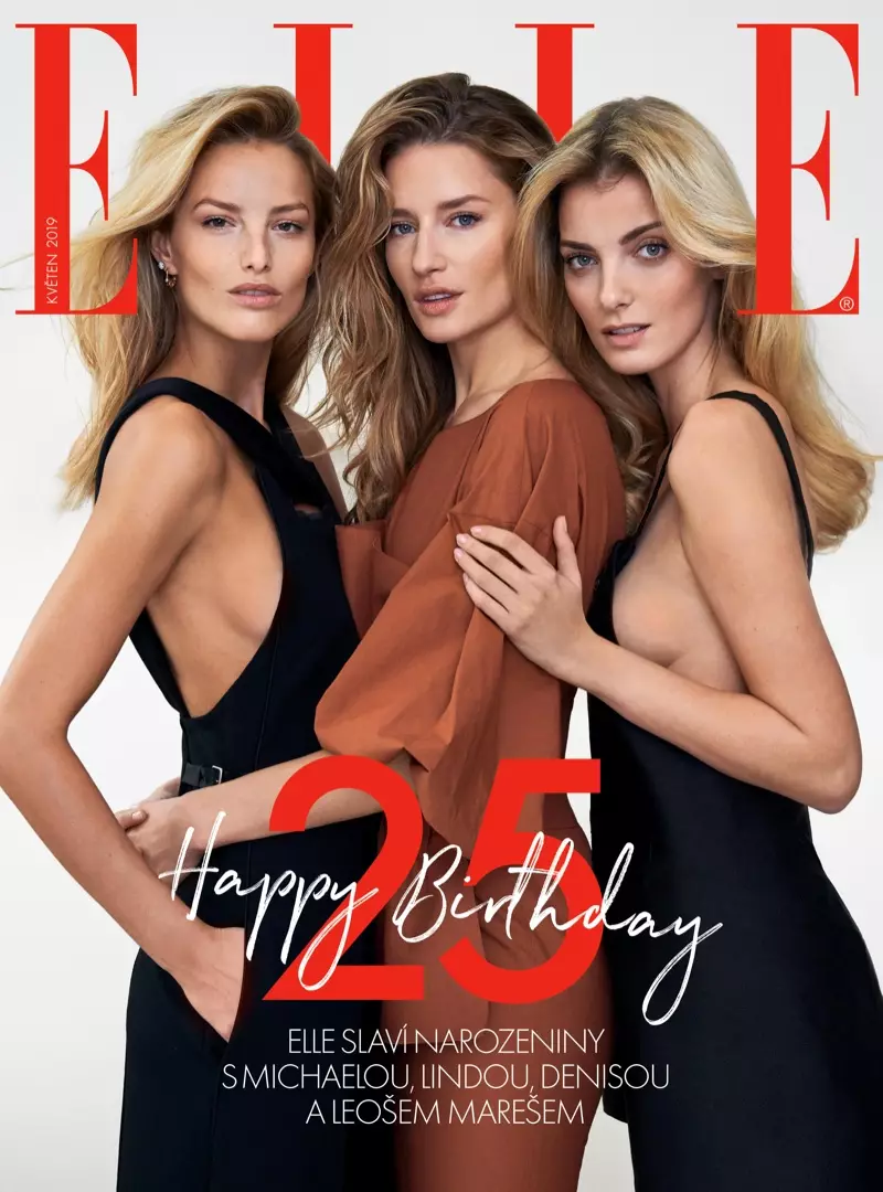 Michaela, Denisa & Linda ELLE Czech Andreas Ortner Cover Editorial