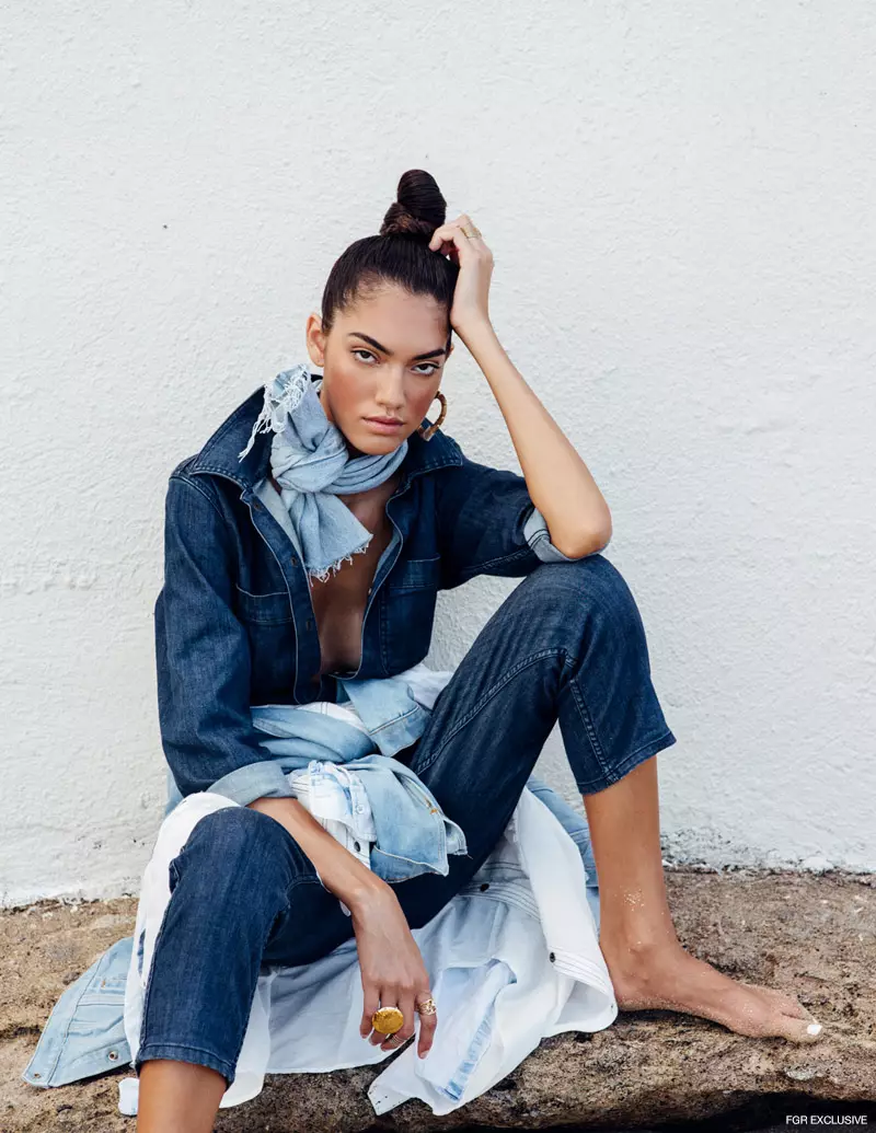 Boiler Suit Cynthia Rowley, lobaka Denim Vintage, an'ny stylist manokana. Sary: IJfke Ridgley