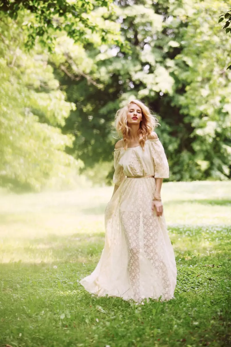 Linda Vojtova Modeller Free People's Dreamy, Limitéiert Editioun Summer Kleeder