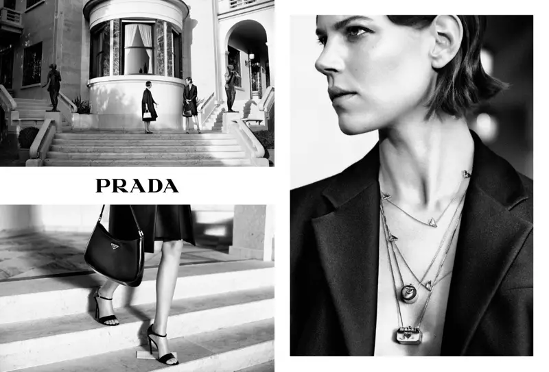 Usa ka imahe gikan sa Prada's holiday 2020 nga kampanya sa advertising.