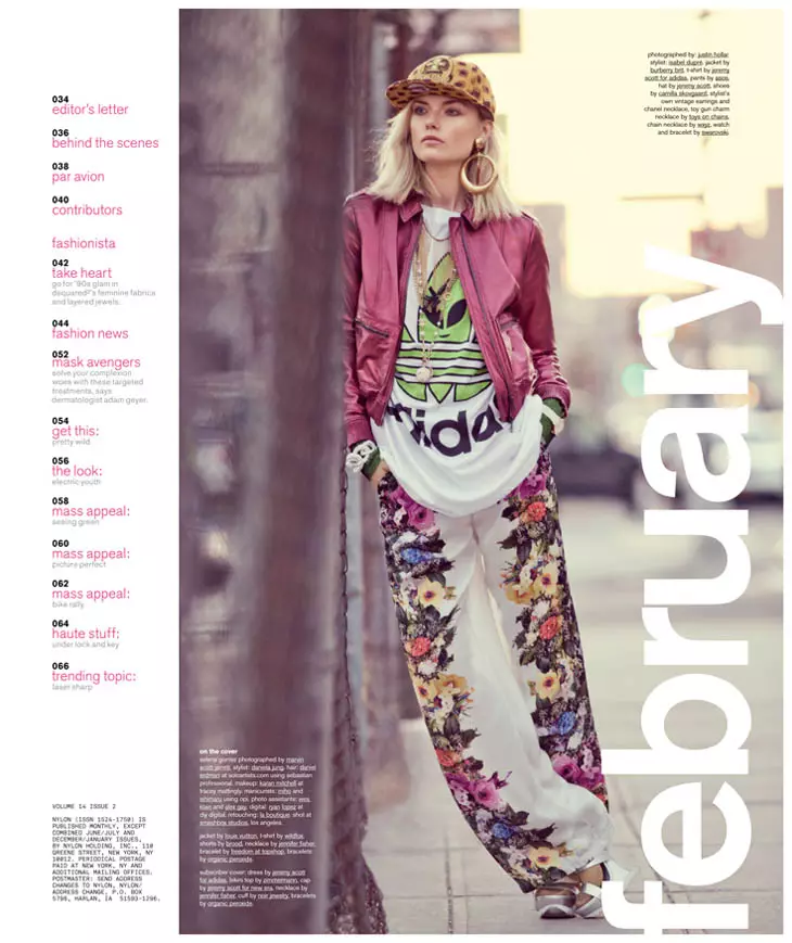 Farah Holt strălucește în stil urban pentru ediția Nylon din februarie 2013 de Justin Hollar