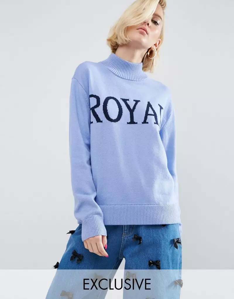 ASOS x WAH London Cashmere Mix Intarsia Knit Jumper