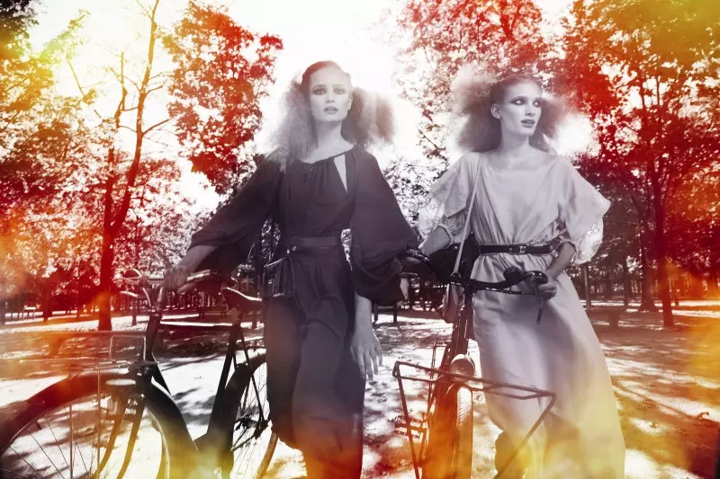 Ilse de Boer and Maud Welzen by Taki Bibelas for Marie Claire Italia فيبروري 2011